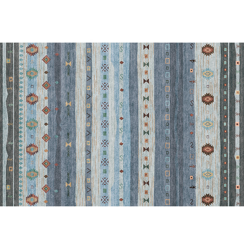 Lisslune | Natural Living Room Carpet Multicolor Geo Pattern Indoor Carpet Polypropylene Non-Slip Machine Washable Area Rug
