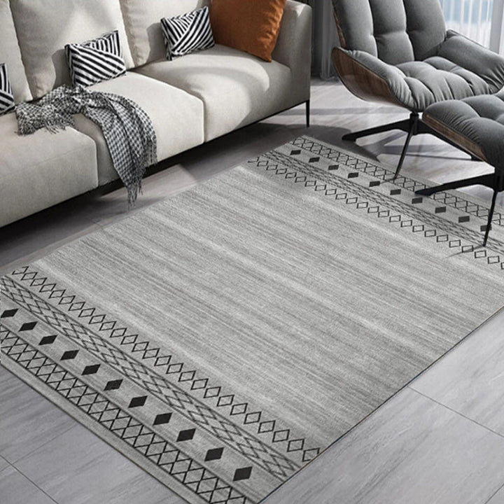 Lisslune | Southwest Geo Pattern Rug Multicolored Polyester Area Rug Easy Care Pet Friendly Washable Area Rug for Rooms