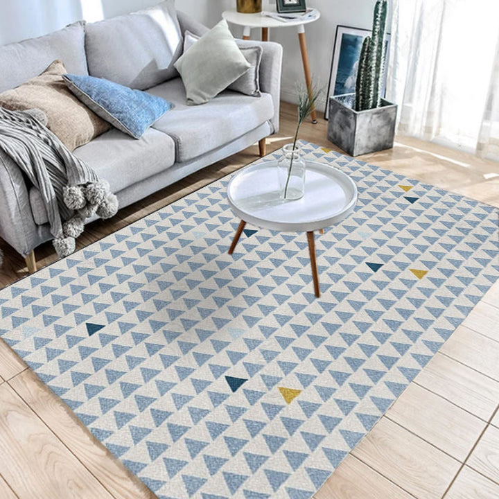 Lisslune | Southwest Geo Pattern Rug Multicolored Polyester Area Rug Easy Care Pet Friendly Washable Area Rug for Rooms