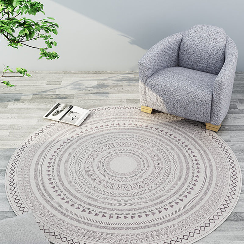 Lisslune | Southwest Bedroom Rug Multicolored Geometric Pattern Indoor Rug Polyester Non-Slip Back Pet-Friendly Area Rug