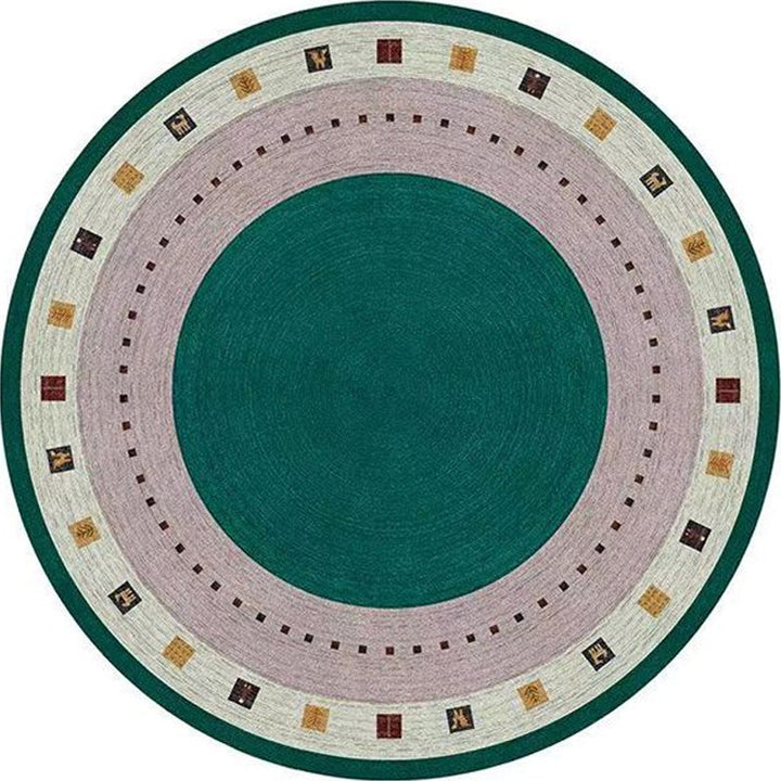Lisslune | Southwest Bedroom Rug Multicolored Geometric Pattern Indoor Rug Polyester Non-Slip Back Pet-Friendly Area Rug