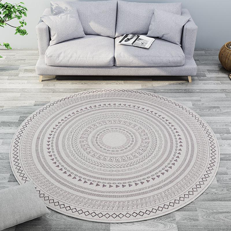 Lisslune | Southwest Bedroom Rug Multicolored Geometric Pattern Indoor Rug Polyester Non-Slip Back Pet-Friendly Area Rug