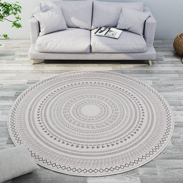 Lisslune | Southwest Bedroom Rug Multicolored Geometric Pattern Indoor Rug Polyester Non-Slip Back Pet-Friendly Area Rug