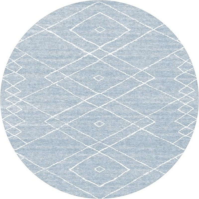 Lisslune | Southwest Bedroom Rug Multicolored Geometric Pattern Indoor Rug Polyester Non-Slip Back Pet-Friendly Area Rug