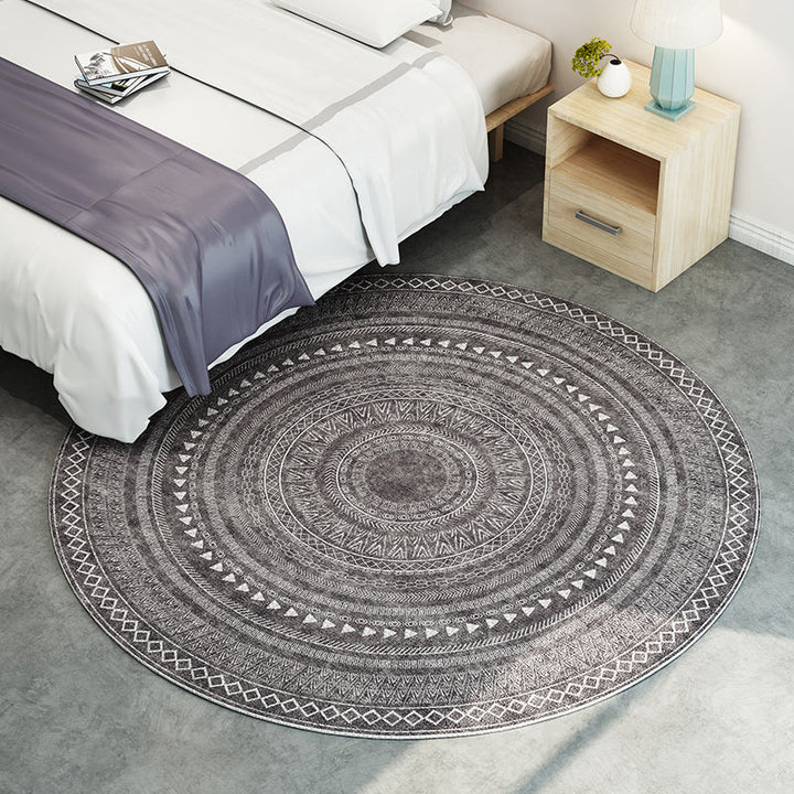Lisslune | Southwest Bedroom Rug Multicolored Geometric Pattern Indoor Rug Polyester Non-Slip Back Pet-Friendly Area Rug