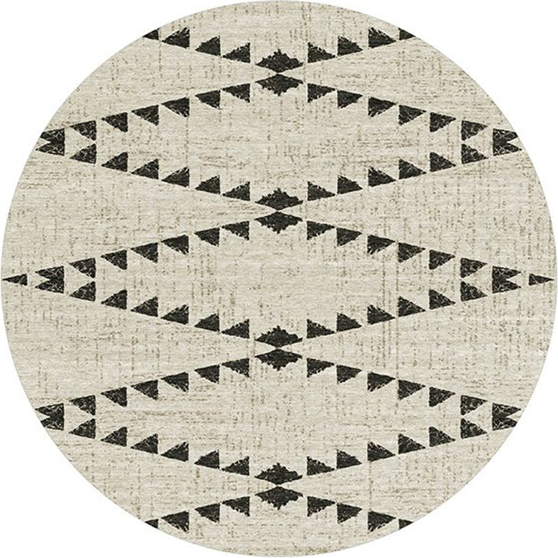Lisslune | Southwest Bedroom Rug Multicolored Geometric Pattern Indoor Rug Polyester Non-Slip Back Pet-Friendly Area Rug