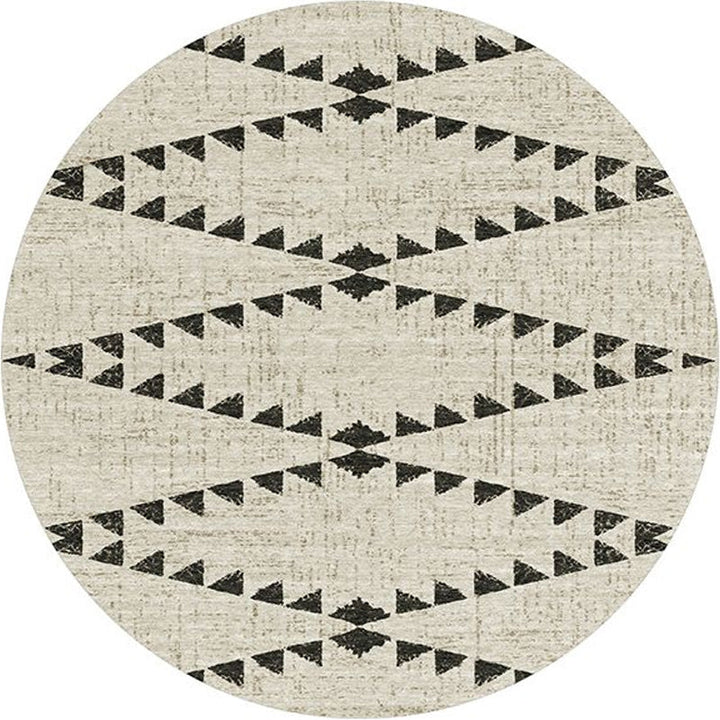 Lisslune | Southwest Bedroom Rug Multicolored Geometric Pattern Indoor Rug Polyester Non-Slip Back Pet-Friendly Area Rug