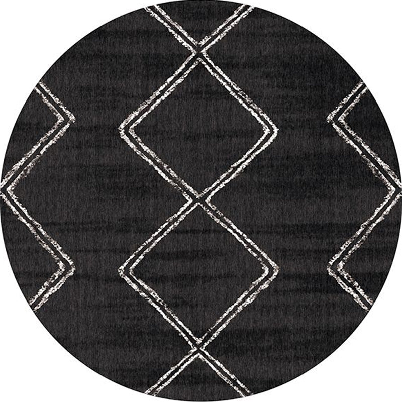 Lisslune | Southwest Bedroom Rug Multicolored Geometric Pattern Indoor Rug Polyester Non-Slip Back Pet-Friendly Area Rug