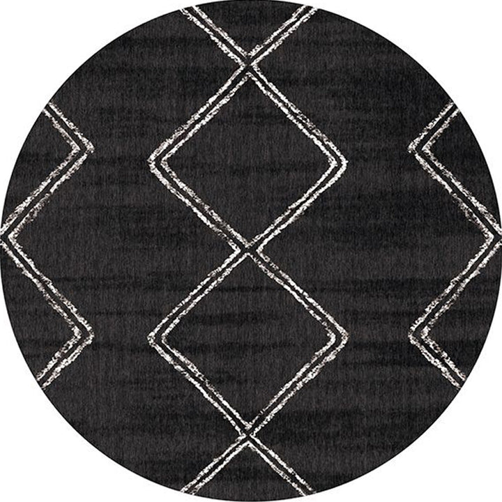 Lisslune | Southwest Bedroom Rug Multicolored Geometric Pattern Indoor Rug Polyester Non-Slip Back Pet-Friendly Area Rug