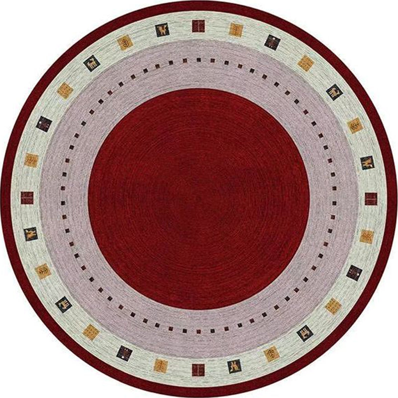Lisslune | Southwest Bedroom Rug Multicolored Geometric Pattern Indoor Rug Polyester Non-Slip Back Pet-Friendly Area Rug