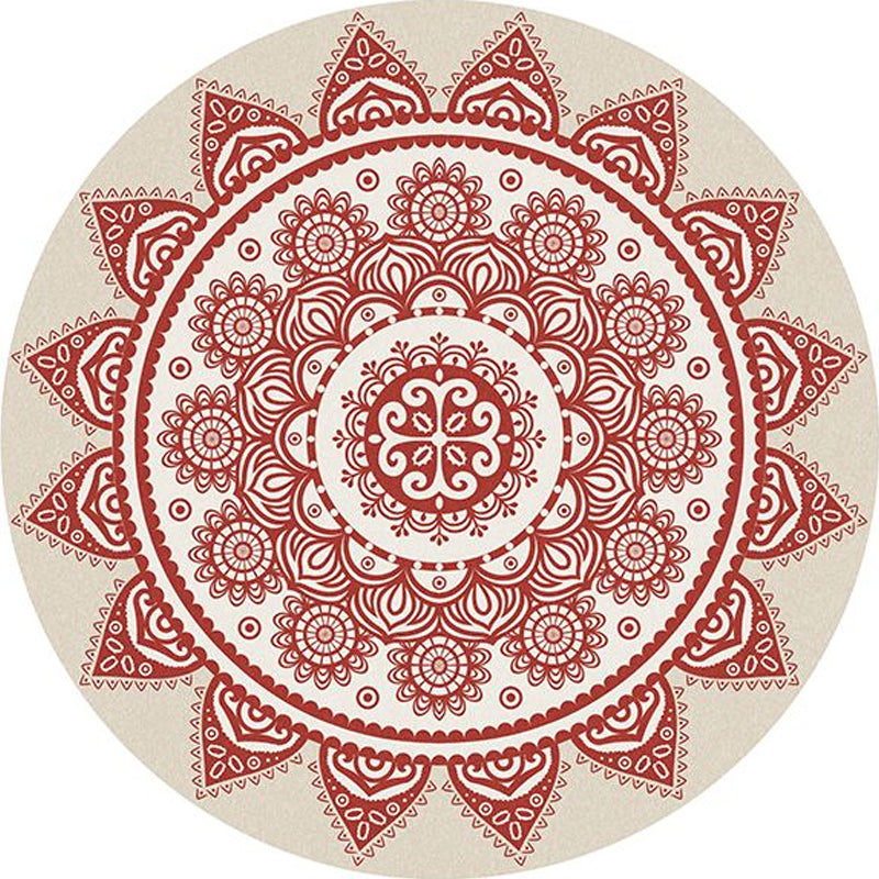 Lisslune | Southwest Bedroom Rug Multicolored Geometric Pattern Indoor Rug Polyester Non-Slip Back Pet-Friendly Area Rug