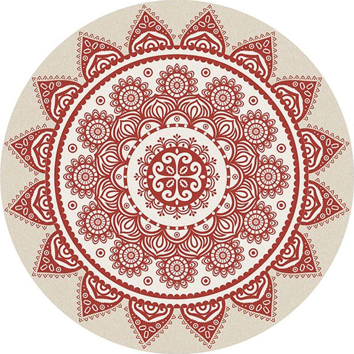 Lisslune | Southwest Bedroom Rug Multicolored Geometric Pattern Indoor Rug Polyester Non-Slip Back Pet-Friendly Area Rug