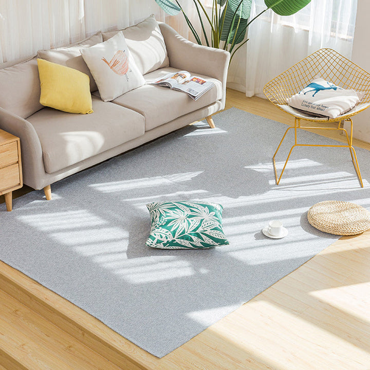Lisslune | Land bedroom carpet multicolored solid color carpet cotton pet friendly easy to maintain indoor carpet with tassels