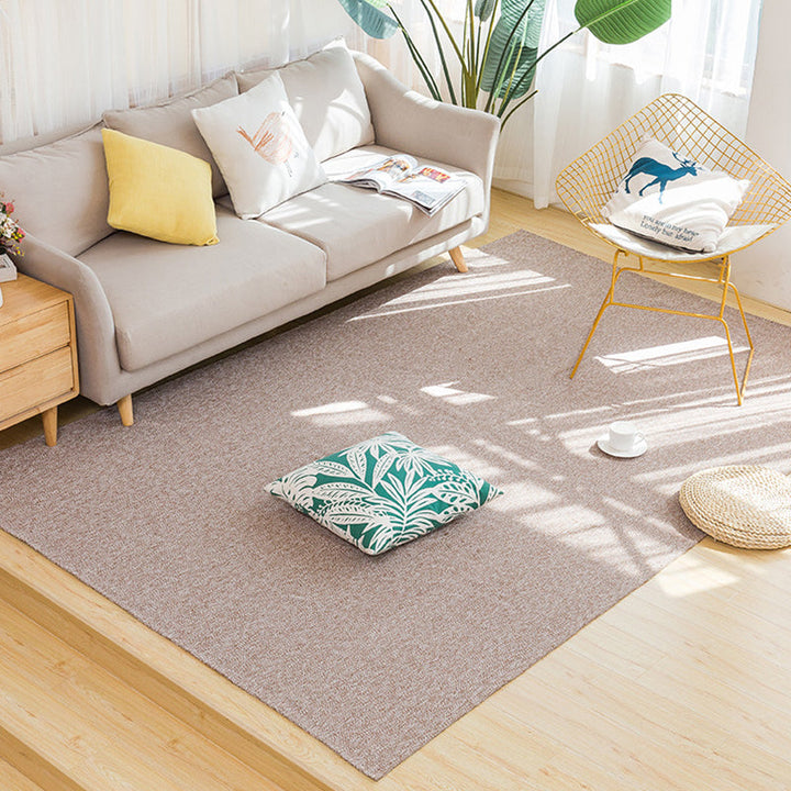 Lisslune | Land bedroom carpet multicolored solid color carpet cotton pet friendly easy to maintain indoor carpet with tassels
