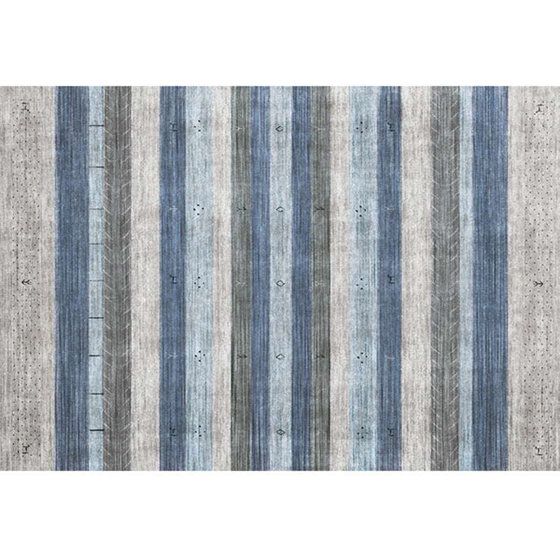 Lisslune | Bohemian Living Room Rug Multicolor Geometric Pattern Rug Polyester Non-Slip Mat Pet-Friendly Indoor Rug