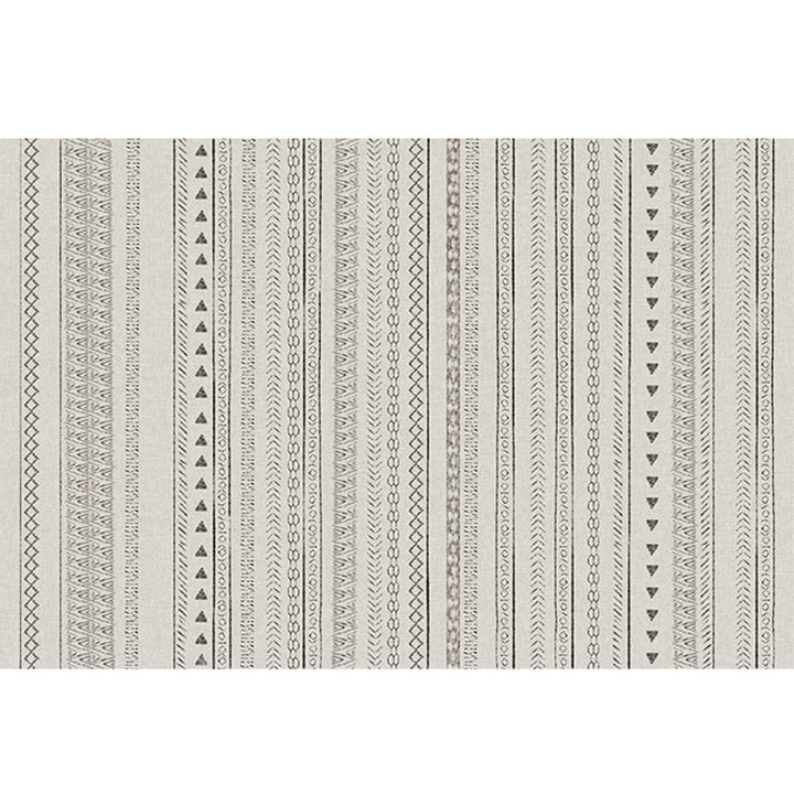 Lisslune | Bohemian Living Room Rug Multicolor Geometric Pattern Rug Polyester Non-Slip Mat Pet-Friendly Indoor Rug
