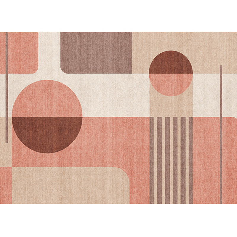 Lisslune | Bohemian Living Room Rug Multicolor Geometric Pattern Rug Polyester Non-Slip Mat Pet-Friendly Indoor Rug