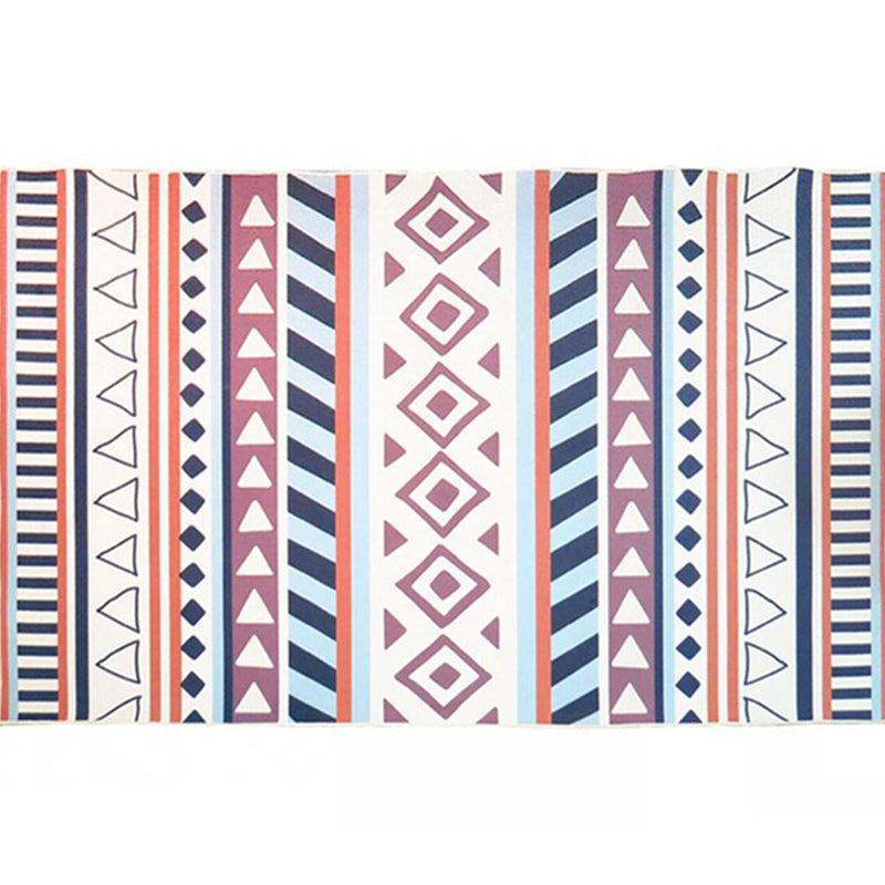 Lisslune | Nordic living room carpet Multicolored Geometric pattern Indoor carpet Synthetic Non-slip Pet-friendly Washable carpet