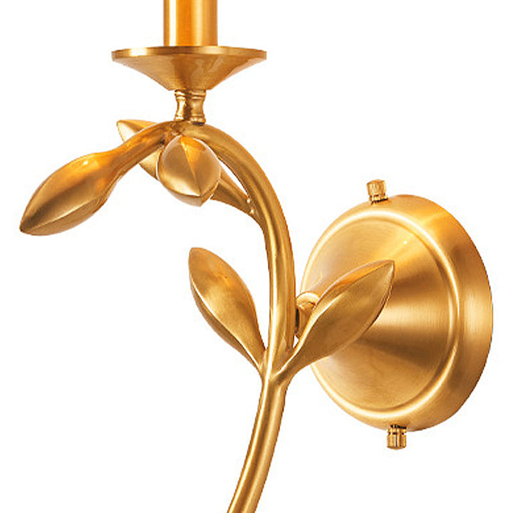 Skørter | Brass pleated shade wall lamp American rustic fabric 1/2-bulb living room wall lamp sconce