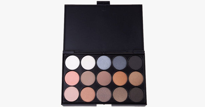 Lisslune | Hazel-Midnight Blue Eyeshadow Palette with 15 Colors - Smooth & Consistent Eyeshadow for a Bold Look