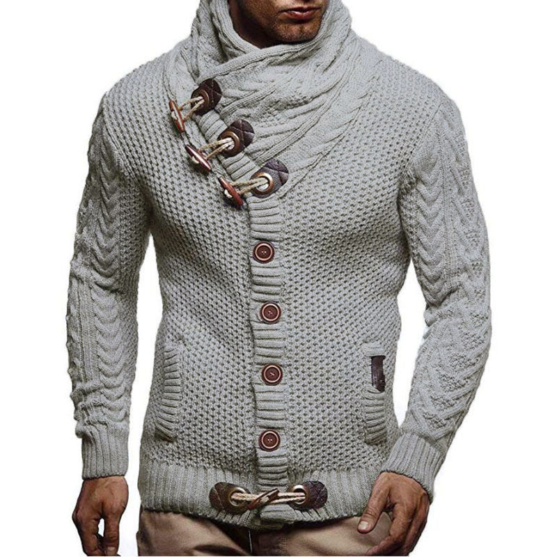 Men's cardigan with asymmetrical collar Lisslune