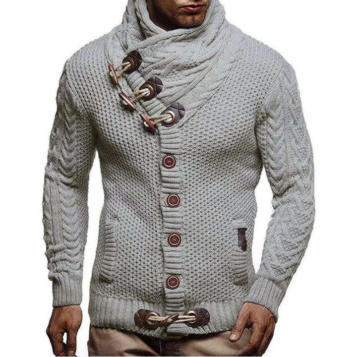 Men's cardigan with asymmetrical collar Lisslune