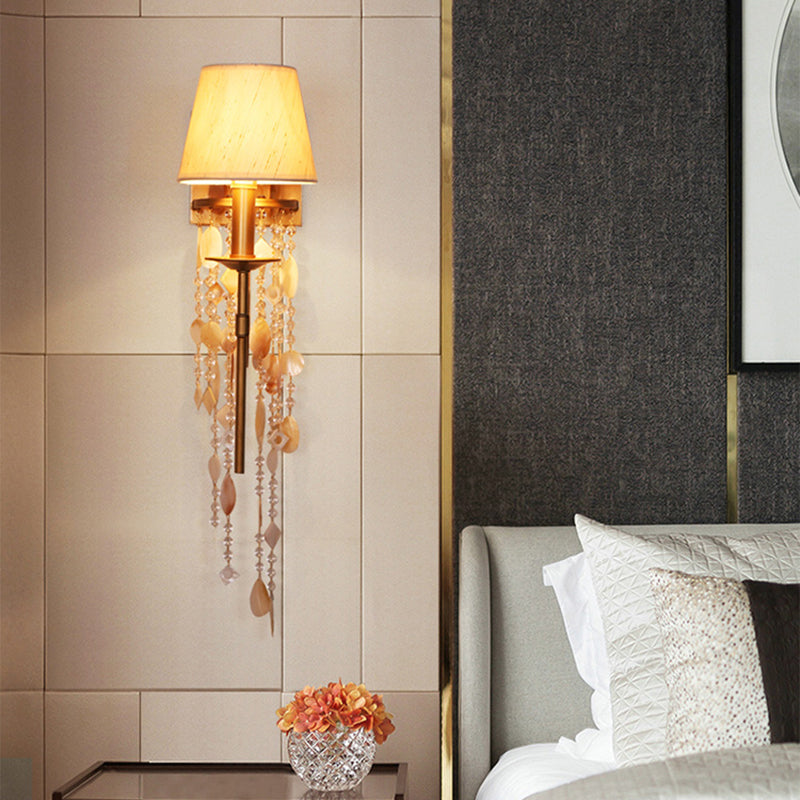 Skørter | Torch Bedroom Wall Light Classic Metal 1 Light Brown/Gold Wall Lamp with/without Shade