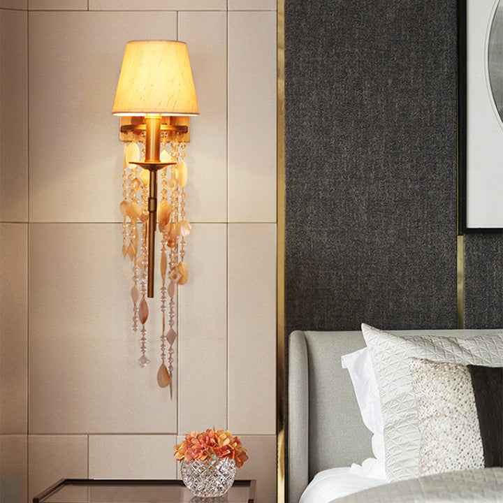 Skørter | Torch Bedroom Wall Light Classic Metal 1 Light Brown/Gold Wall Lamp with/without Shade