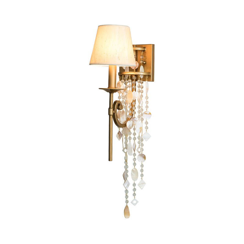 Skørter | Torch Bedroom Wall Light Classic Metal 1 Light Brown/Gold Wall Lamp with/without Shade