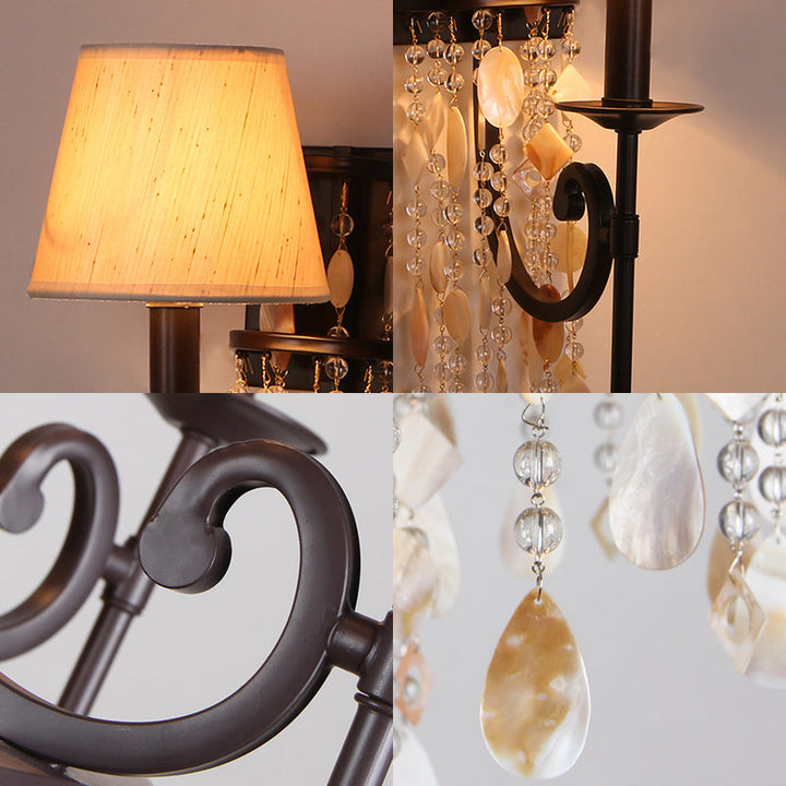 Skørter | Torch Bedroom Wall Light Classic Metal 1 Light Brown/Gold Wall Lamp with/without Shade