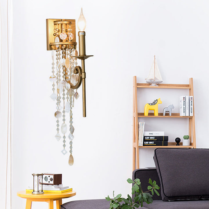 Skørter | Torch Bedroom Wall Light Classic Metal 1 Light Brown/Gold Wall Lamp with/without Shade