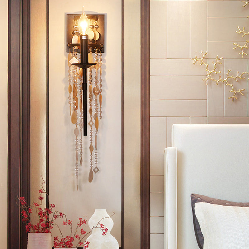Skørter | Torch Bedroom Wall Light Classic Metal 1 Light Brown/Gold Wall Lamp with/without Shade