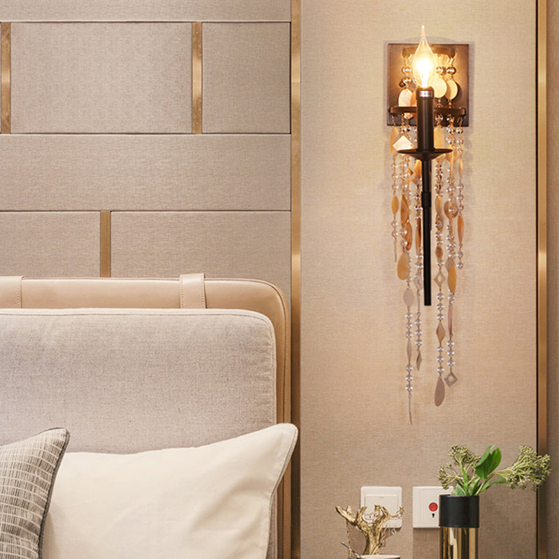 Skørter | Torch Bedroom Wall Light Classic Metal 1 Light Brown/Gold Wall Lamp with/without Shade