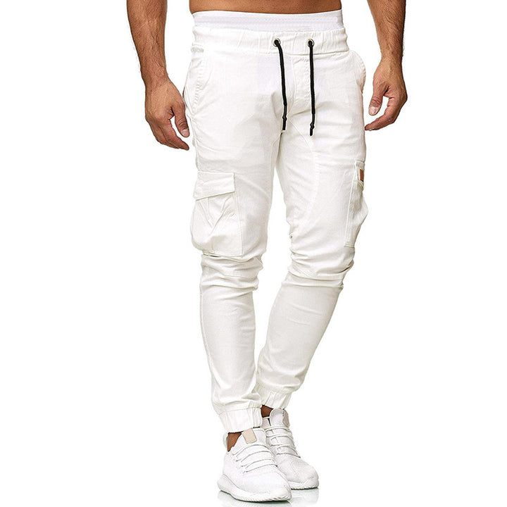 Men's cargo jogging pants with functional side pockets and elastic waistband Lisslune