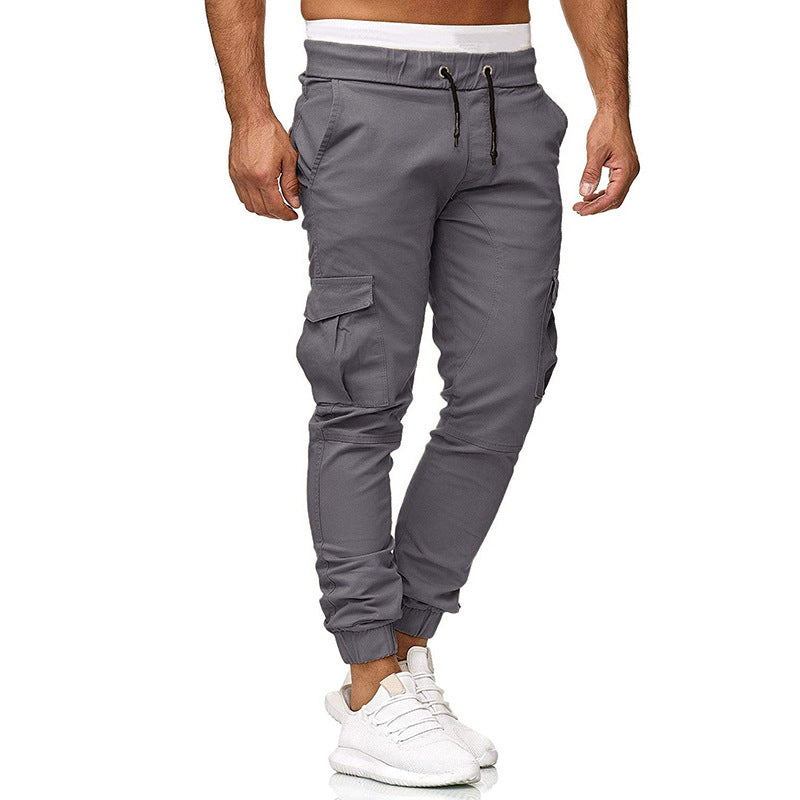 Men's cargo jogging pants with functional side pockets and elastic waistband Lisslune