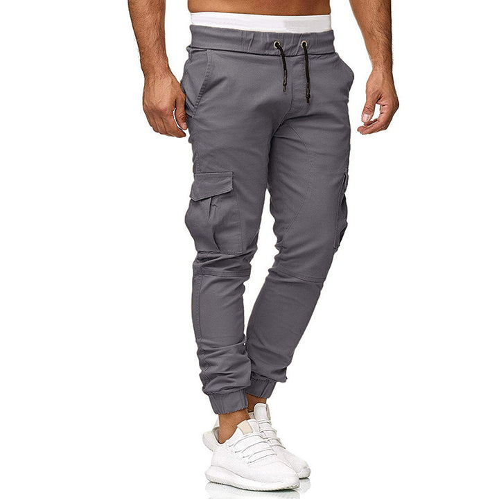 Men's cargo jogging pants with functional side pockets and elastic waistband Lisslune