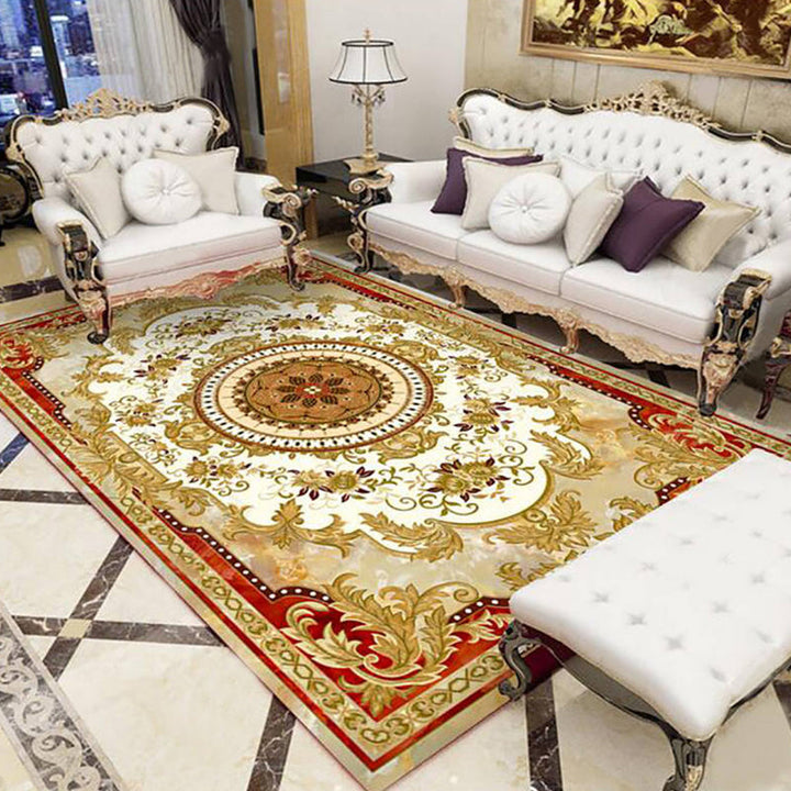 Lisslune | Olden Parlor Rug Multicolored Floral Pattern Rug Synthetic Maintenance Friendly Stain Resistant Washable Rug