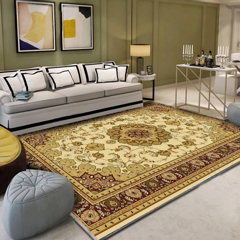 Lisslune | Olden Parlor Rug Multicolored Floral Pattern Rug Synthetic Maintenance Friendly Stain Resistant Washable Rug