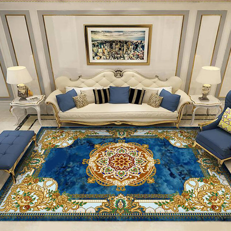 Lisslune | Olden Parlor Rug Multicolored Floral Pattern Rug Synthetic Maintenance Friendly Stain Resistant Washable Rug