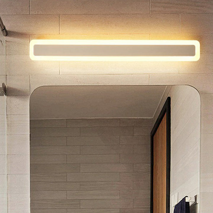 Lisslune | Bar-shaped Vanity Light Minimalist Acrylic Bathroom LED Wall Lighting in White