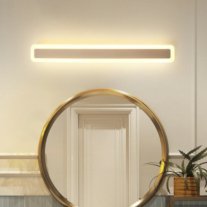 Lisslune | Bar-shaped Vanity Light Minimalist Acrylic Bathroom LED Wall Lighting in White