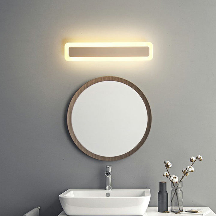 Lisslune | Bar-shaped Vanity Light Minimalist Acrylic Bathroom LED Wall Lighting in White