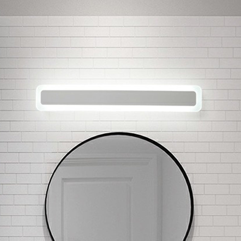Lisslune | Bar-shaped Vanity Light Minimalist Acrylic Bathroom LED Wall Lighting in White