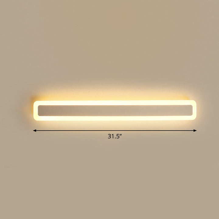 Lisslune | Bar-shaped Vanity Light Minimalist Acrylic Bathroom LED Wall Lighting in White