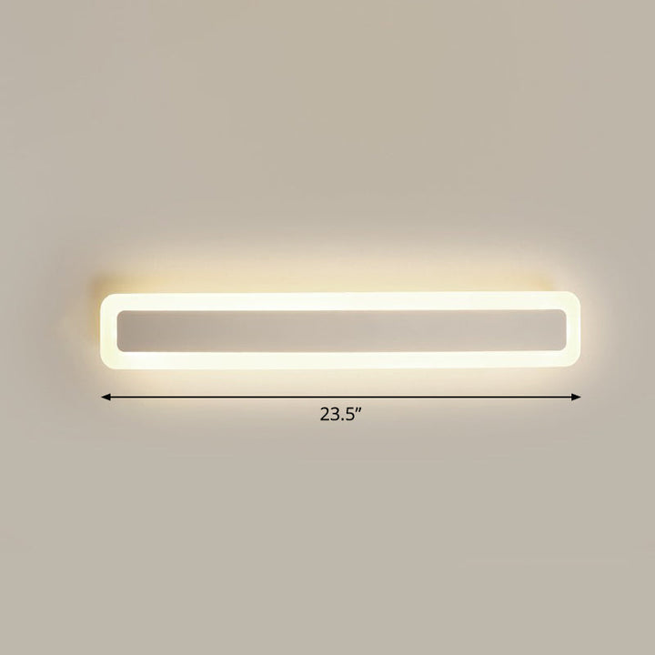 Lisslune | Bar-shaped Vanity Light Minimalist Acrylic Bathroom LED Wall Lighting in White