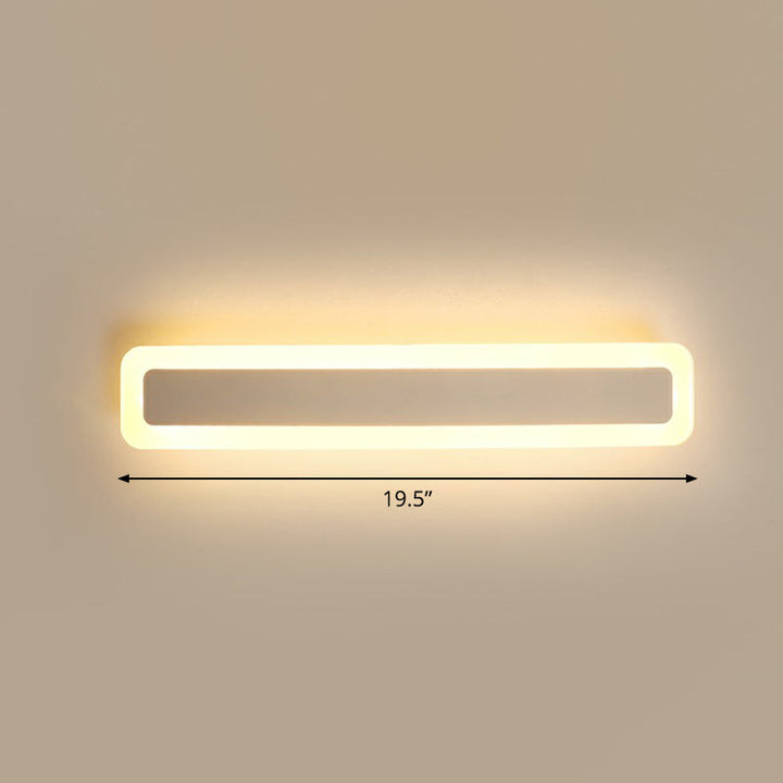 Lisslune | Bar-shaped Vanity Light Minimalist Acrylic Bathroom LED Wall Lighting in White