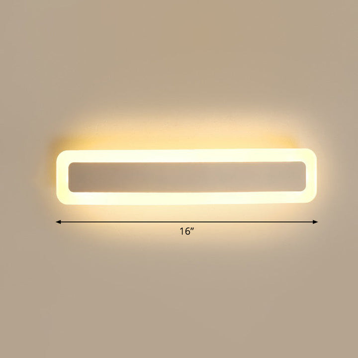 Lisslune | Bar-shaped Vanity Light Minimalist Acrylic Bathroom LED Wall Lighting in White