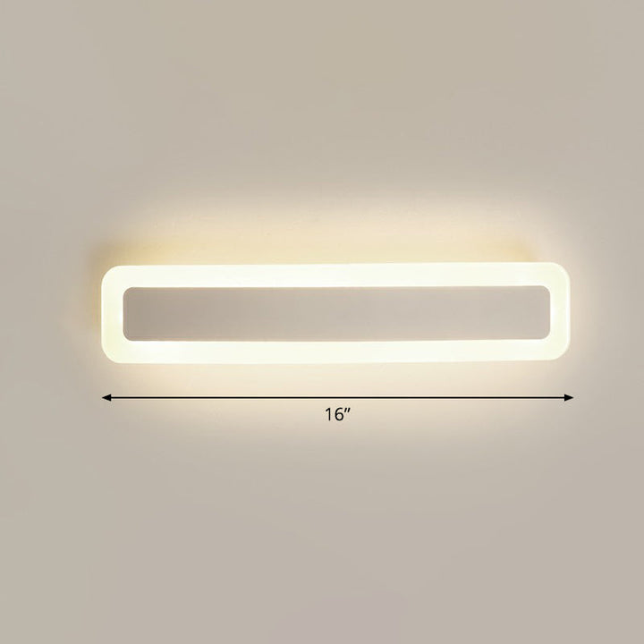 Lisslune | Bar-shaped Vanity Light Minimalist Acrylic Bathroom LED Wall Lighting in White