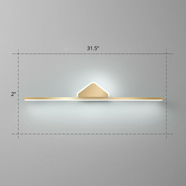 Lisslune | Acrylic Linear LED Vanity Wall Light Minimalism Gold Finish Wall Lighting for Bathroom