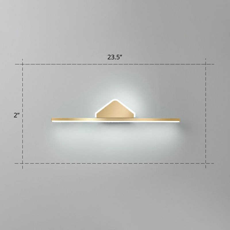 Lisslune | Acrylic Linear LED Vanity Wall Light Minimalism Gold Finish Wall Lighting for Bathroom